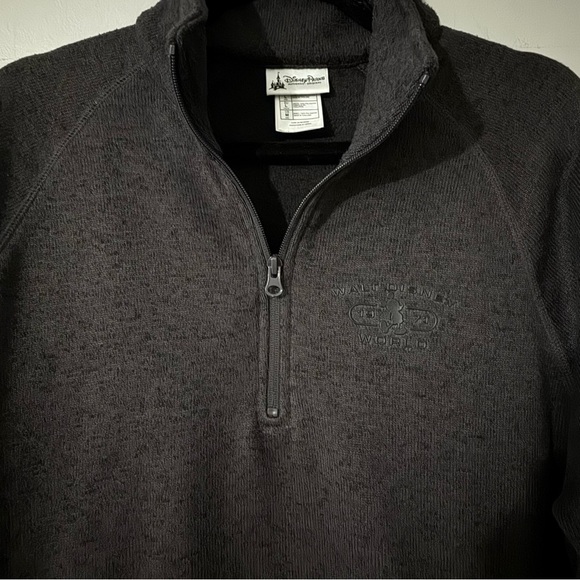 Disney Parks Pullover Fleece 1/4 Zip Pockets Walt Disney World 1971 Men’s Medium - Picture 4 of 6